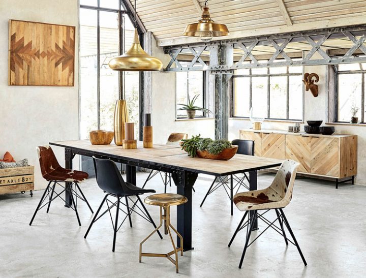 Table Style Industriel Avec Rallonges : Quel Modèle Choisir? avec Table De Salle A Manger Style Industriel