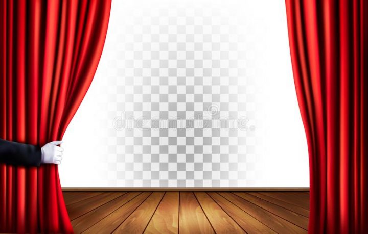 Theater Curtains With A Transparent Background. Stock pour Rideau Theatre