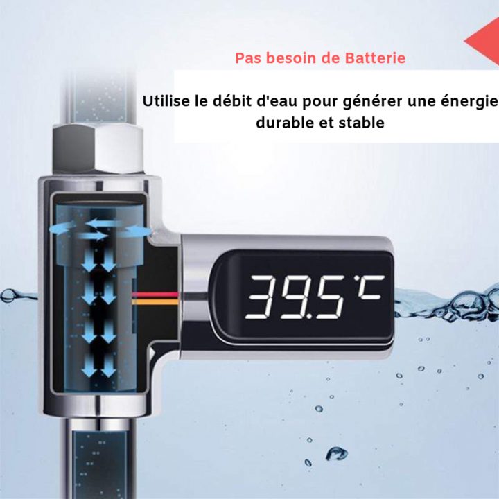 Thermobath™ Thermomètre De Douche Avec Affichage Led destiné Thermomètre De Douche