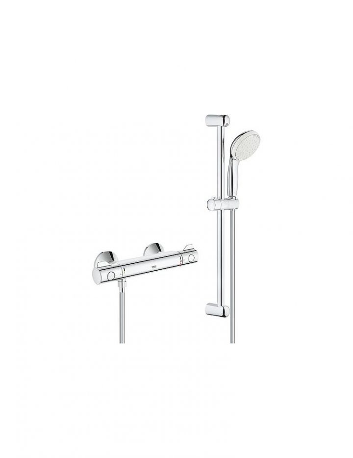 Thermostat Douche Grohe Grohtherm 800 Avec Kit Douchette serapportantà Kit Douche Grohe