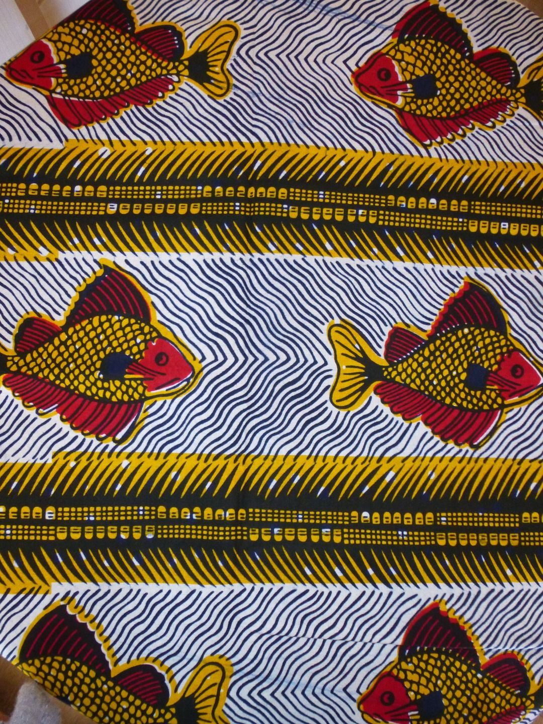 Tissu Africain Coton Wax Ethnique Pagne Boubou 100 Cms X à Rideaux Wax