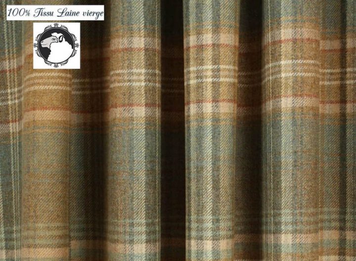 Tissu Laine Vierge Rideau Plaid Couverture Coussin Couleur destiné Rideau Laine