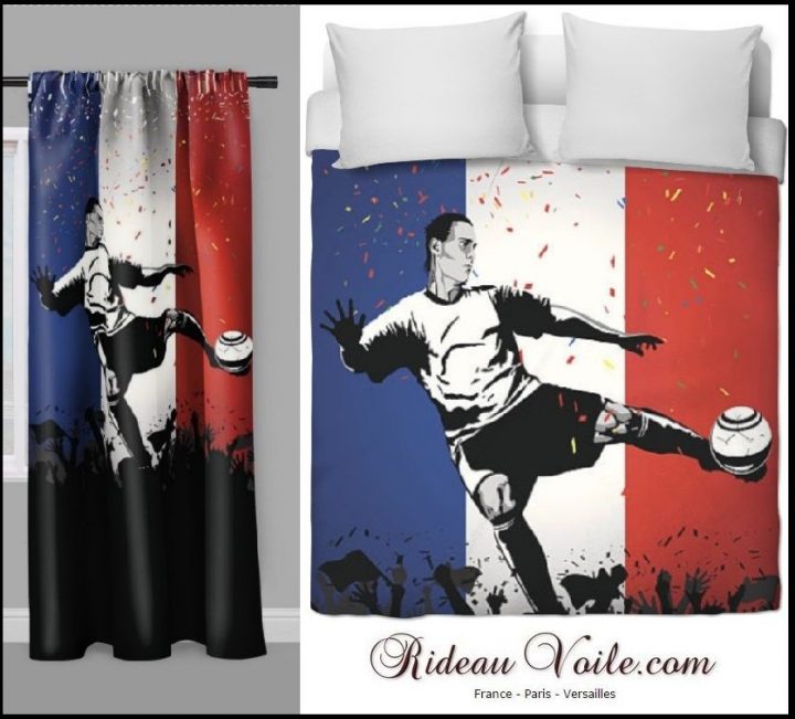 Tissu Motif Imprimé Sport Foot Football Décoration Best concernant Rideau Psg