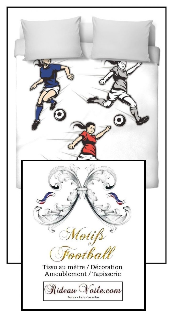 Tissu Motif Imprimé Sport Foot Football Décoration Best serapportantà Rideau Psg