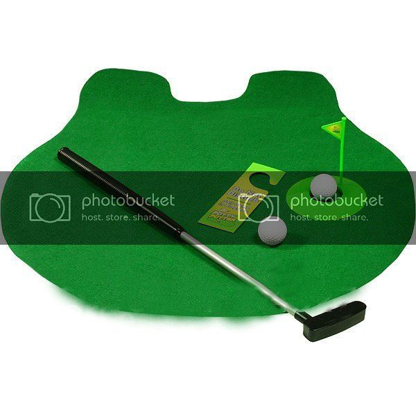 Toilet Bathroom Mini Golf Mat Set Game Potty Putter à Mini Golf Pour Toilettes