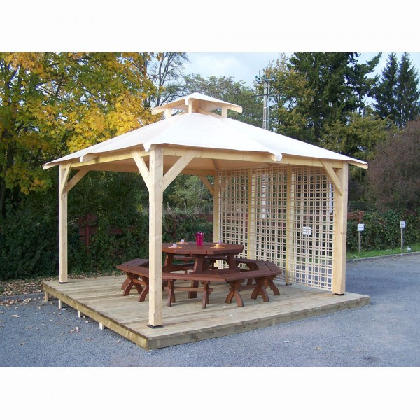 Tonnelle 4 Pentes Foresta Spacio – Tonnelle / Pergola tout Rideaux Pour Tonnelle Pas Cher