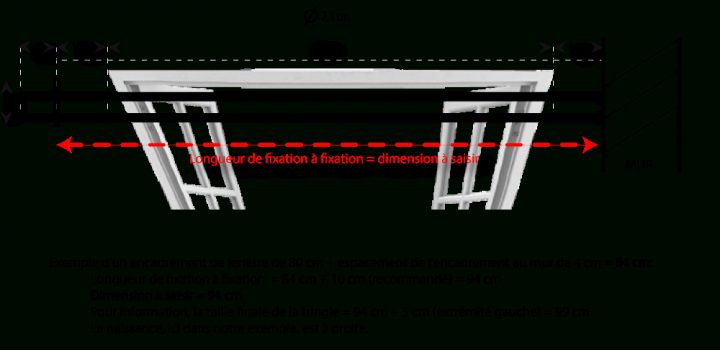 Tringle À Rideaux Droite Naissance Double Sur Mesure En avec Tringle A Rideau 3M