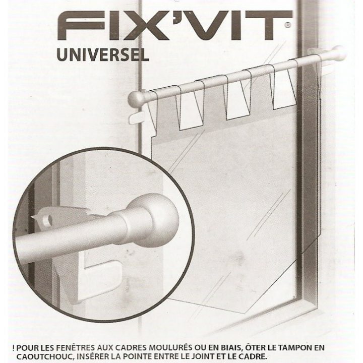 Tringle Fix'Vit Autobloquante 9Mm Extensible 30/50Cm encequiconcerne Tringle À Rideaux Pour Fenetre Pvc