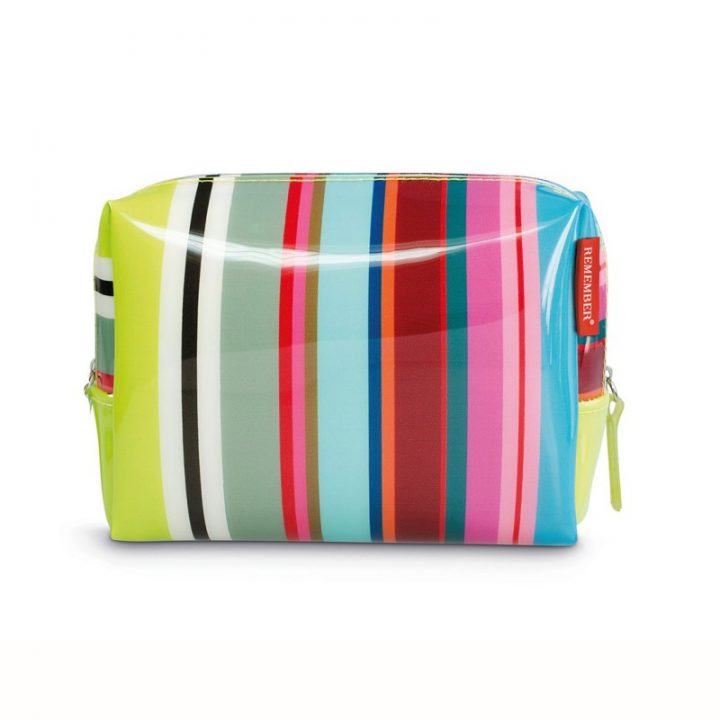 Trousse De Toilette Colour Stripes – Trousse Plastifiée Et destiné Grossiste Trousse De Toilette