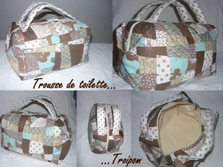 Valisette, Trousse Et Pochette – La Couture De Troipom intérieur Faire Une Trousse De Toilette