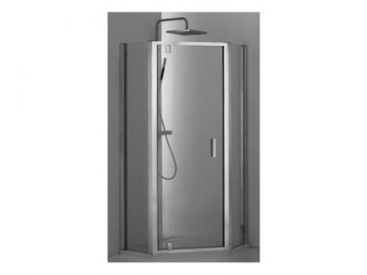 Vertigo – Paroi De Douche Pentagonale, Porte Pivotante 90 intérieur Porte De Douche 180 Cm