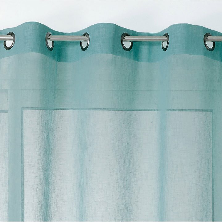 Voilage, Linette Vert Pastel L.145 X H.240 Cm | Leroy Merlin dedans Rideau Vert Pastel