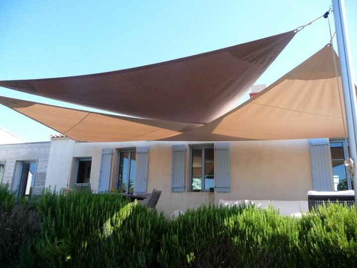 Voiles Triangles Noirmoutier | Voile Ombrage, Toile encequiconcerne Rideaux D Extérieur Pour Terrasse