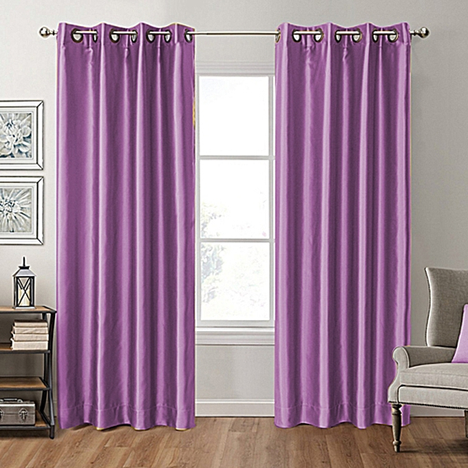 White Label Rideau Satin Effet Black-Out – Violet – 3M À concernant Rideaux 3M De Haut