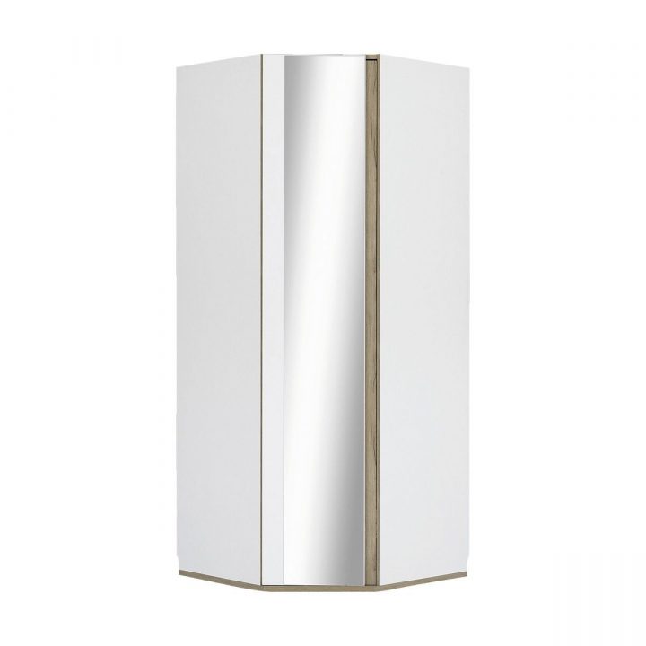 Armoire Dressing D Angle Avec 1 Porte Effet Chene Blanc Alinea pour Alinea Nestor