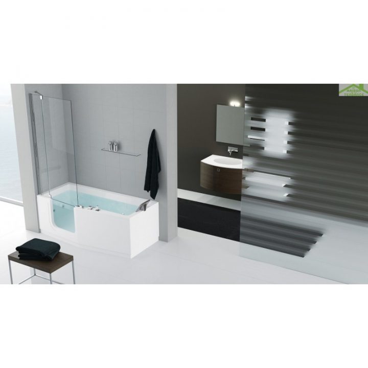 Baignoire À Porte Novellini Iris Version Comby Avec Pare pour Prix Baignoire Avec Porte Castorama