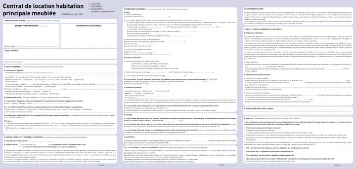 Bail D'Habitation Meublé tout Contrat De Location Locaux Meublés