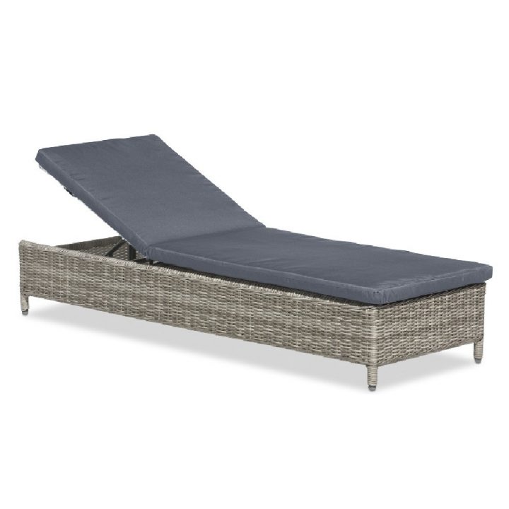 Bain De Soleil Havana Résine Tressée Grise 6 Positions à Matelas Bain De Soleil Gifi