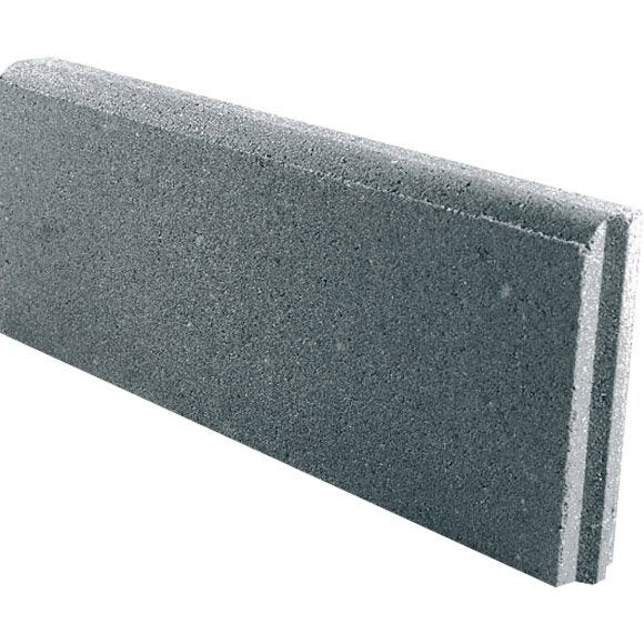 Bordure Droite Béton Gris, H.25 X L.50 Cm | Leroy Merlin à Bordure 100X20X5 Cm Grise