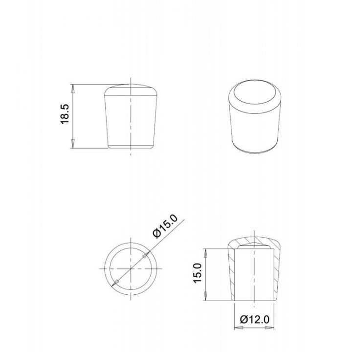 Bouchon De Protection, Embout Pied De Chaise Rond intérieur Bouchon Pied De Chaise Castorama