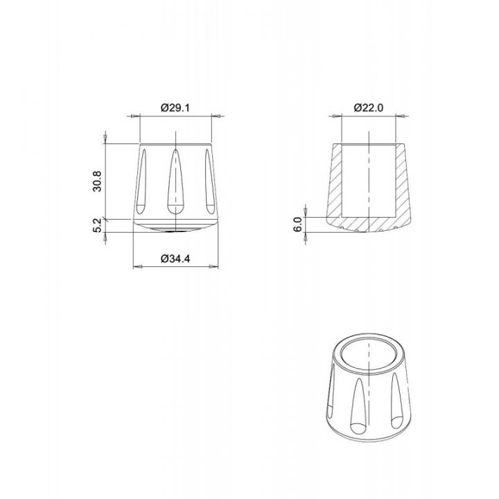 Bouchon, Embout Rond Enveloppant Pour Tube, Pied De Chaise dedans Embout Pied De Chaise Castorama