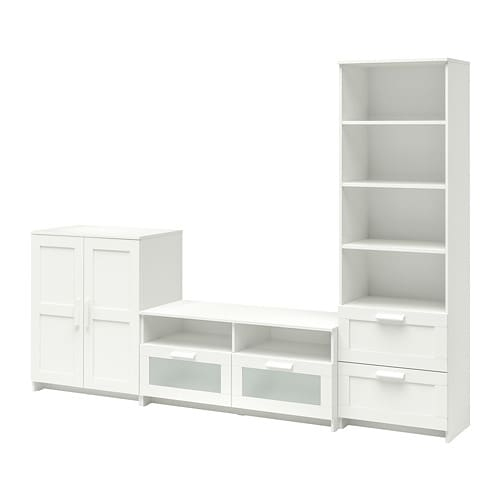 Brimnes Agencement Meuble Télé – Blanc – Ikea tout Meuble Tele Ikea