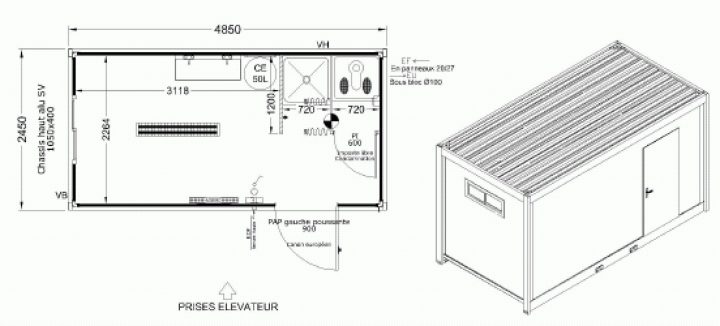 Bungalow Sanitaires | Allomat encequiconcerne Plan Cabanon Gratuit