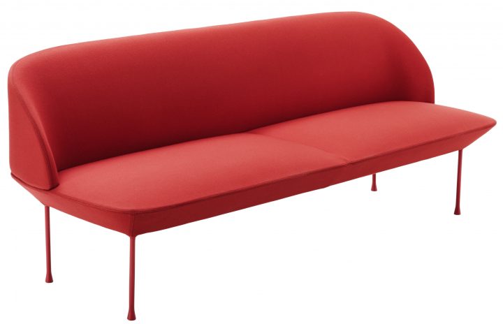 Canapé Droit Oslo / L 200 Cm – 3 Places Rouge – Muuto serapportantà Canapé Joseph Gifi Avis