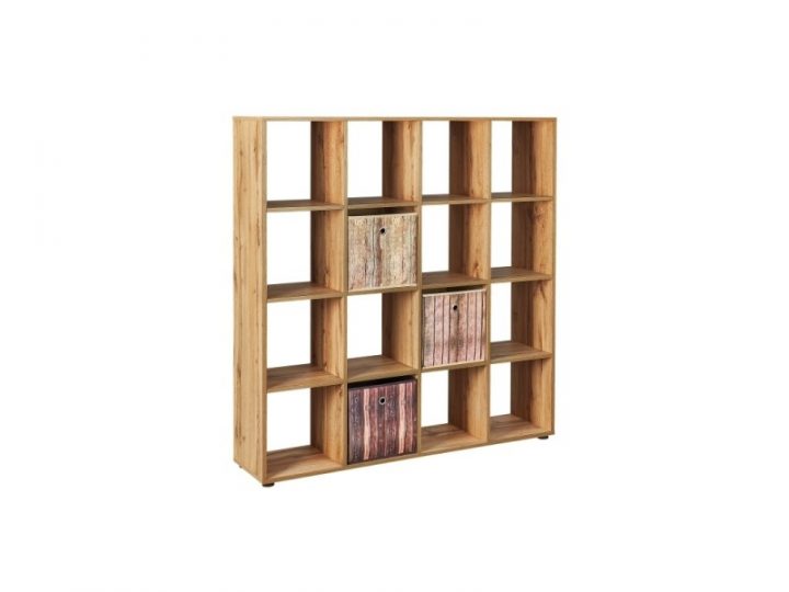 Etagère De Séparation Damian 16 – 139 X 144 X 33 Cm – Bois avec Étagère De Séparation Conforama