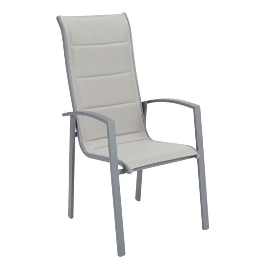 Fauteuil De Jardin Canberra Haut Dossier – Gris À Prix encequiconcerne Hyba Canberra