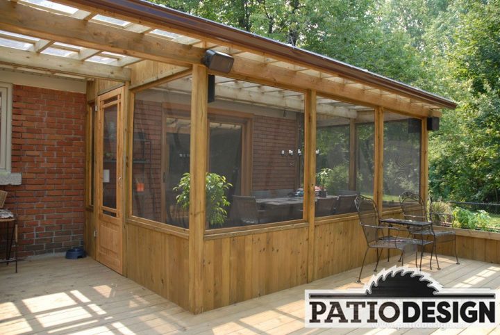 Gazébo De Patio Design Inc. | Véranda Rustique, Patio intérieur Moustiquaire En Buis