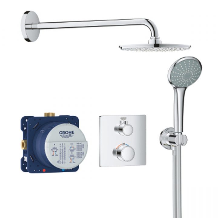 Grohe Grohtherm Perfect Set De Douche À Encastrer Avec pour Douchette Wc Grohe Castorama