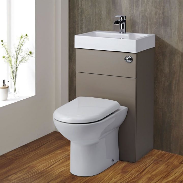 Lave Main Wc Gris & Blanc Géométrique avec Toilette Avec Lavabo Intégré Quebec
