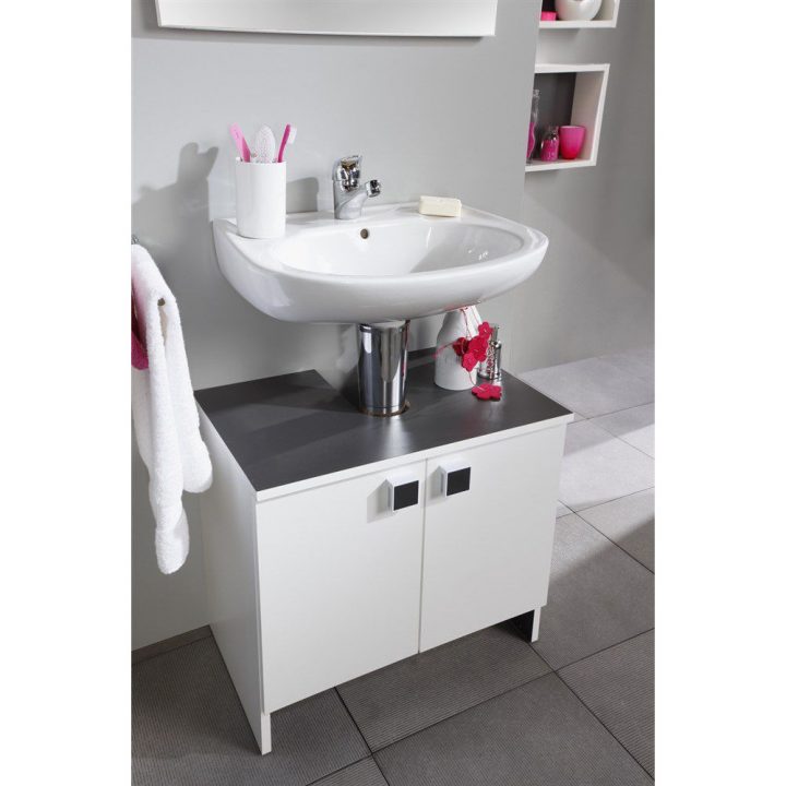 Meuble Sous-Lavabo Moderne Coloris Blanc encequiconcerne Bricomarché Meuble Sous Lavabo