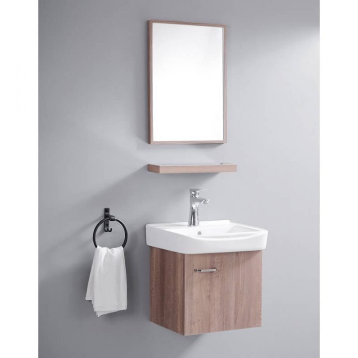 Meuble Suspendu Couleur Bois, Daily – Meuble Simple Vasque pour Meuble Salle De Bain Palissandre