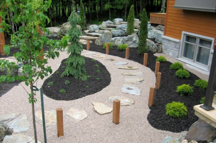 Modèle De Jardin Avec Galets En 26 Exemples Inspirants dedans Aménagement Jardin Avec Grosses Pierres