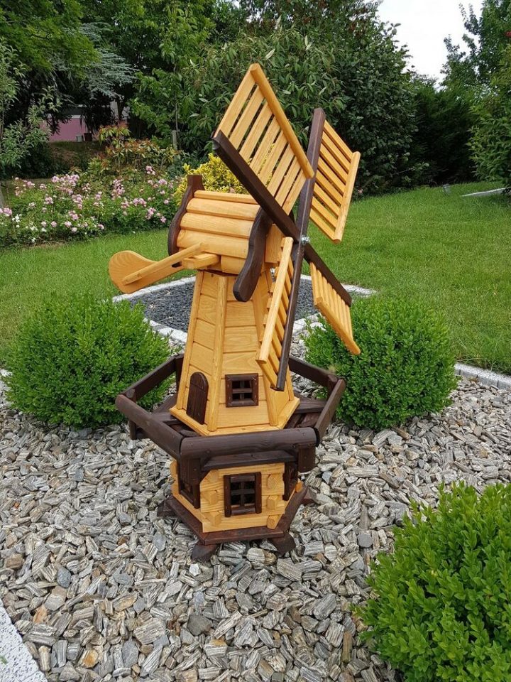 Moulin À Vent De Jardin Décoratif Grand 115 Cm Holland | Ebay serapportantà Moulin Decoratif