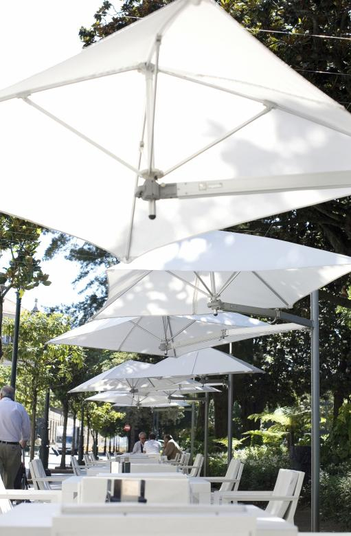 Paraflex Umbrosa – Parasol Géant Déporté Jusqu'À 4 Toiles serapportantà Parasol Geant Deporte