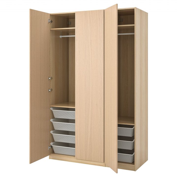 Pax/Forsand Wardrobe White Stained Oak Effect 150X60X236 encequiconcerne Pax 300X60X236