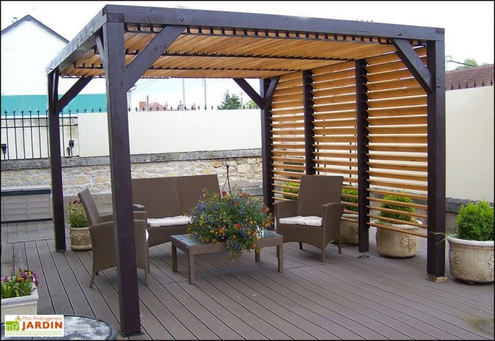 Pergola Aluminium Brico Depot Beau Pergola Bois Pergola serapportantà Pergola En Kit Brico Dépôt