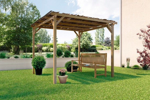 Pergola En Sapin 3 X 3 M – Brico Dépôt concernant Pergola En Kit Brico Dépôt