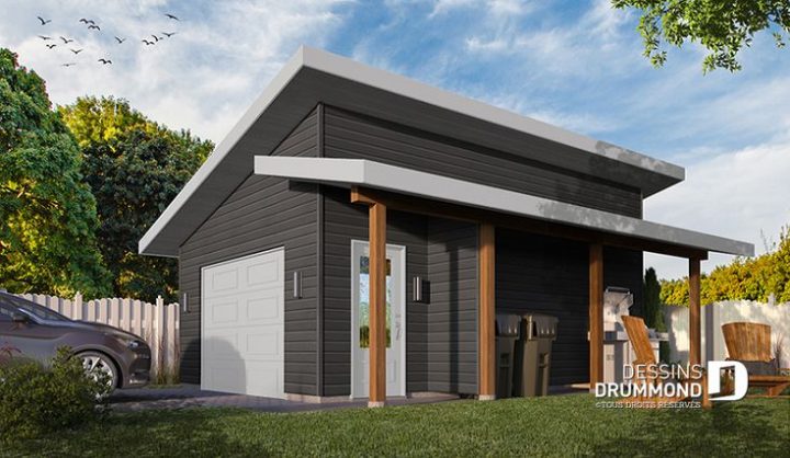 Plan De Garage Chandler 2 No. 3970 | Toit De Cabane, Abri encequiconcerne Dessin Drummond Cabanon