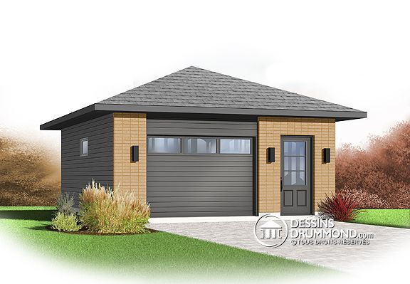 Plan De Garage W2974-V1 | Modern Garage, Garage Plans destiné Dessin Drummond Cabanon