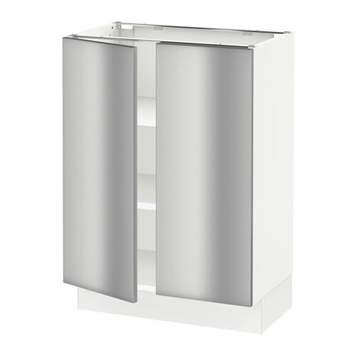 Sektion Armoire Inf Tabl/2Ptes – Blanc, Grevsta Acier Inox serapportantà Ikea Cuisine Inox Grevsta