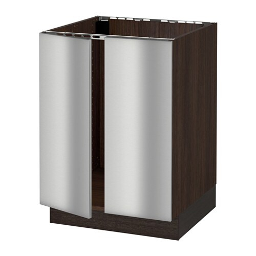 Sektion Armoire Inférieure Pr Évier+2Portes – Effet Bois serapportantà Ikea Cuisine Inox Grevsta