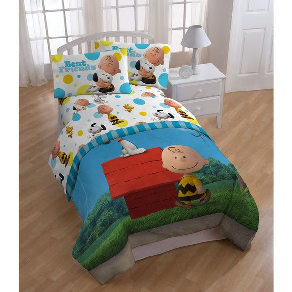 Shop Peanuts Sunny Day Twin 5-Piece Bed In A Bag Set pour B'Twin 5 Night And Day