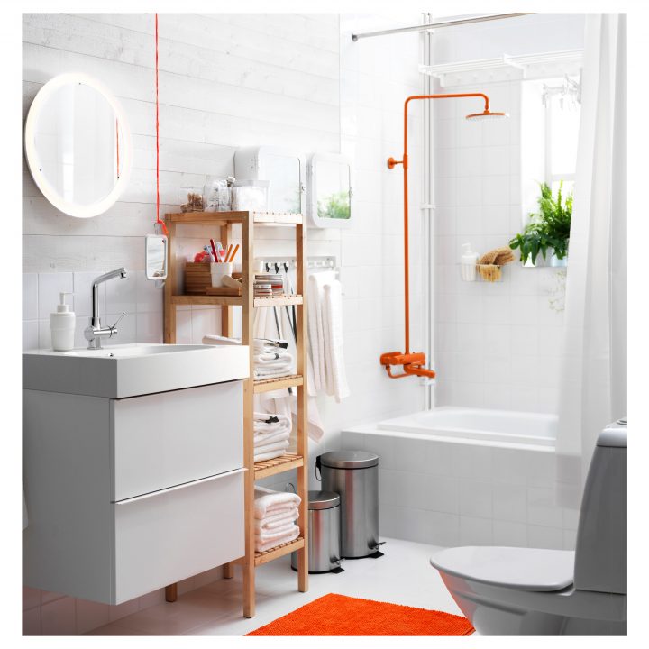 Storjorm – Mirror With Integrated Lighting, White | Ikea tout Storjorm Miroir Ikea