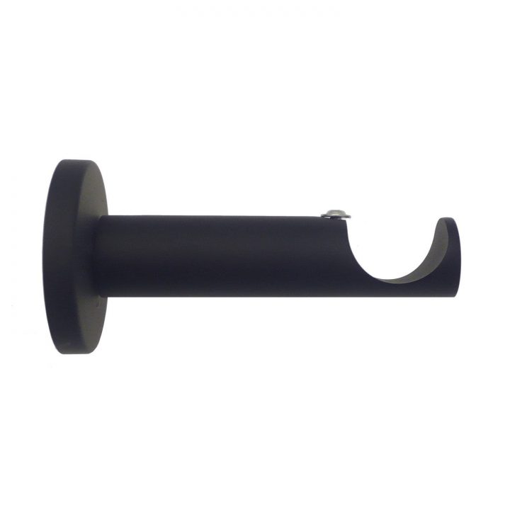 Support Tringle À Rideau Design, 28 Mm Noir Inspire concernant Rideau Laniere Pvc Souple Leroy Merlin