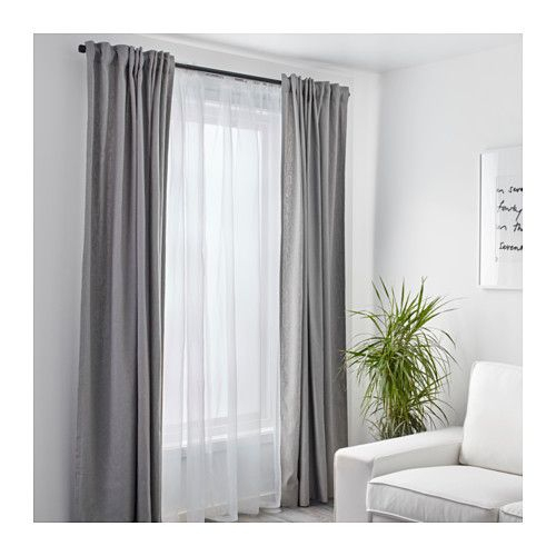 Teresia Voilage, 2 Pièces – Blanc 145X300 Cm | Déco pour Double Rideaux Ikea