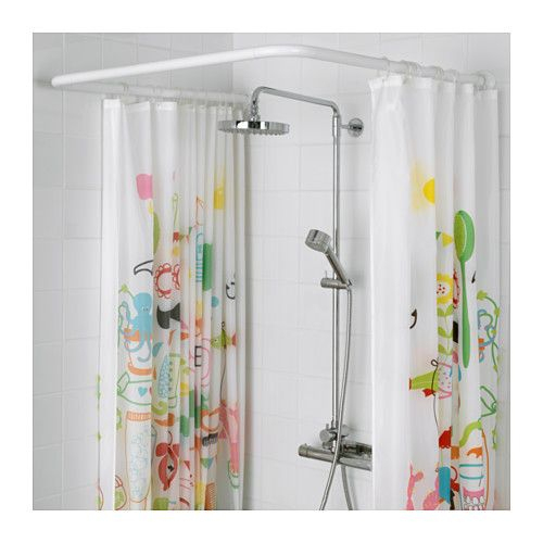 Vikarn Tringle À Rideau De Douche – Blanc | Shower Curtain encequiconcerne Tringle Rideau Douche Ikea